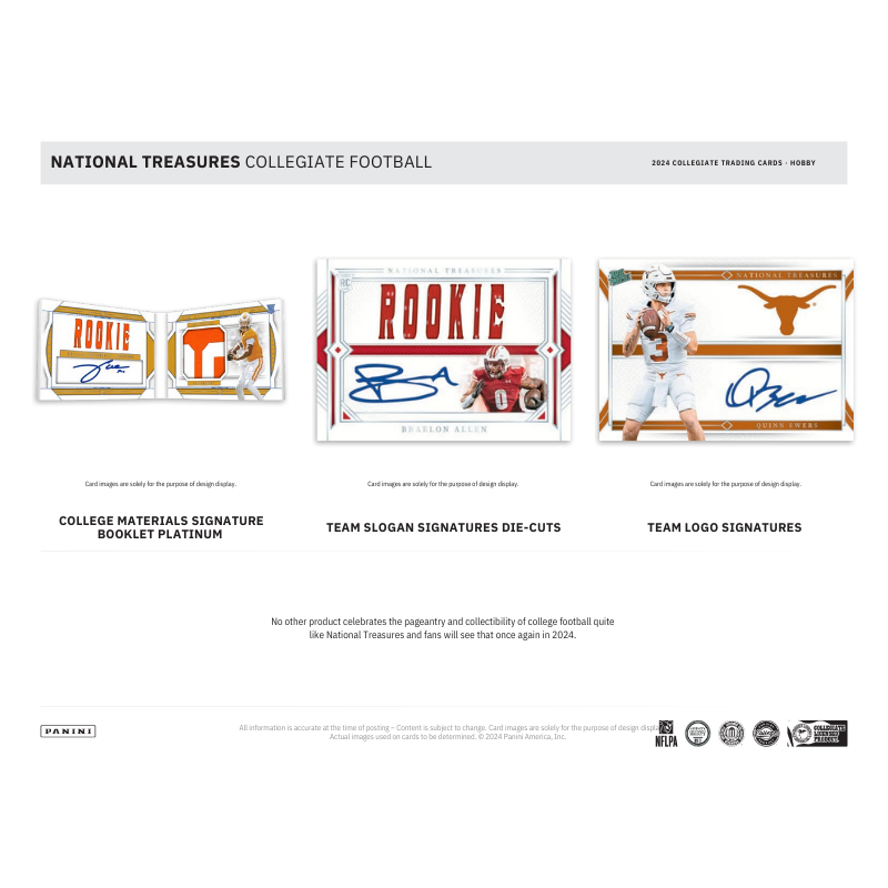2024 Panini National Treasures Collegiate Football Hobby 4 Box Case