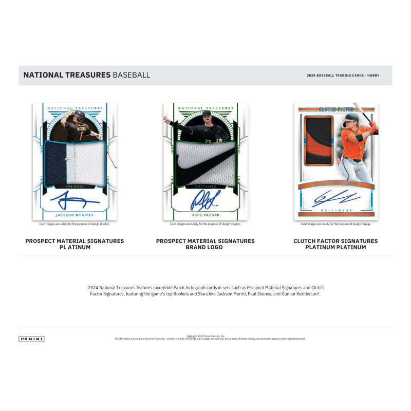2024 Panini National Treasures Baseball Hobby 4 Box Case